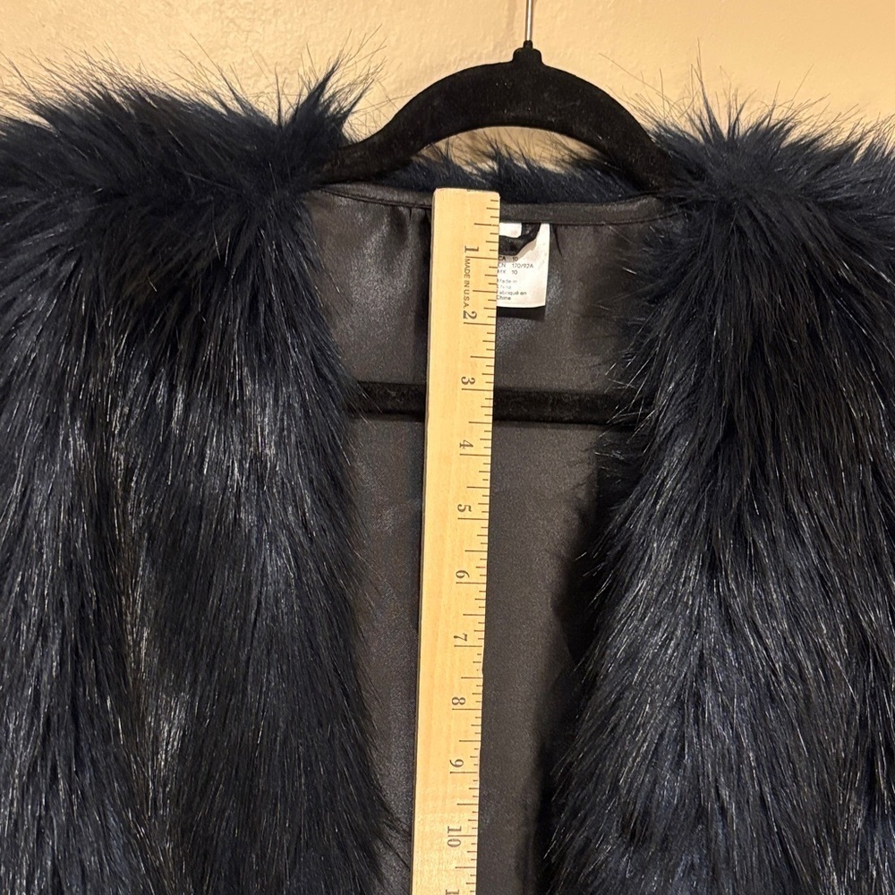Divided Black Faux Fur Vest - Picture 7 of 10